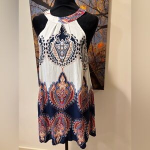 Bohemian Paisley Halter Dress